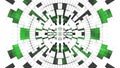 Green white digital geometric background