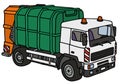 Green and white dustcart Royalty Free Stock Photo