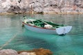Green & White Fishing Boat