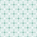 Green on white geometric tile oval and circle scribbly lines seamless repeat pattern background