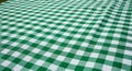 Green and White Gingham Picnic Tablecloth Texture Royalty Free Stock Photo