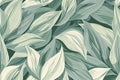 Green and White Leaf Wallpaper