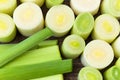 Green and white leeks Royalty Free Stock Photo