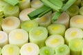 Green and white leeks Royalty Free Stock Photo