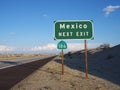 Green and White Mexico Exit Road Sign Royalty Free Stock Photo