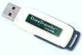 Green and white old flash drive