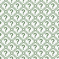 Green and White Question Mark Symbol Pattern Repeat Background