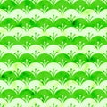 Green and white scales watercolor background