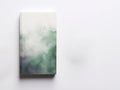 A green and white soft pastel tones book cover mockup on white background. Royalty Free Stock Photo