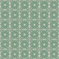 Green and White Star Tile Pattern image generated by Ai