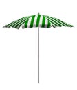 Beach umbrella - Green-white striped Royalty Free Stock Photo