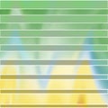 Green and white stripes of different widths, on a blurred light background with curly sharp gradient transitions, vector Royalty Free Stock Photo