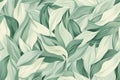 Green and White Wallpaper With Leaves Royalty Free Stock Photo