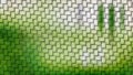 Green and White Wicker Twill Weave Background Royalty Free Stock Photo