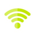 Green wifi vector icon