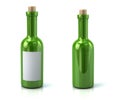 Green wine bottles