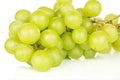 Green wine grape isolated on white Royalty Free Stock Photo