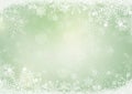 Green winter snow holiday paper background