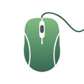 Green Wired Computer Mouse Illustration for Digital Media and Desktop Computing Devices Royalty Free Stock Photo