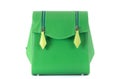 Green women backpack front side