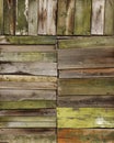 Shabby green painted wood old boards Royalty Free Stock Photo