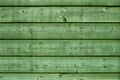 Green wooden boards