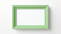 Green Wooden Frame Mockup On White Wall Royalty Free Stock Photo