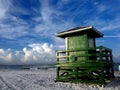 Lifeguard hut on Siesta Key Beach Royalty Free Stock Photo