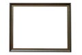 Green wooden picture frame on white background Royalty Free Stock Photo