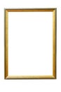 Green wooden picture frame on white background Royalty Free Stock Photo