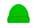 Green wool hat isolated on a white background Royalty Free Stock Photo