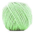 Green wool skein, knitting thread ball isolated on white background Royalty Free Stock Photo