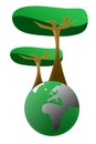 Green World Illustration Royalty Free Stock Photo