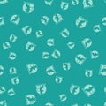 Green World news icon isolated seamless pattern on green background. Breaking news, world news tv. Vector