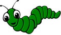 Green worm illustration