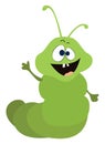 Green worm, illustration, vector Royalty Free Stock Photo