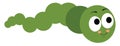 Green worm, illustration, vector Royalty Free Stock Photo