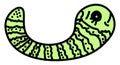 Green worm, illustration, vector Royalty Free Stock Photo