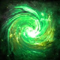 Green Wormhole - Elements of this Image Furnished by NASA