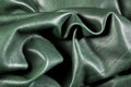 Green wrinkled leather