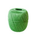 Green yarn ball isolated on white Royalty Free Stock Photo