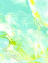 Green and yellow abstract creative  hand painted background, fluid art, marble texture, abstract ocean, acrylic painting on canvas Royalty Free Stock Photo