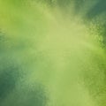 Green and yellow background with texture and sunlight or sunbeam sunburst design element in soft rays of light