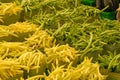 Green and yellow beans Royalty Free Stock Photo