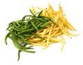 Green and yellow beans Royalty Free Stock Photo