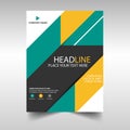 Green yellow business Brochure Leaflet Flyer annual report template design, book cover layout design,