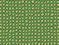 Green and yellow checked fabric tablecloth Royalty Free Stock Photo