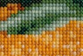 Green and yellow cross stitch background Royalty Free Stock Photo