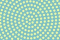 Green yellow dotted halftone. Round oversized dotted pattern. Half tone background. Royalty Free Stock Photo