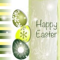 Green and yellow Easter card